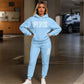 Unisexoversized hoodies & sweatpants i enfärgad modell