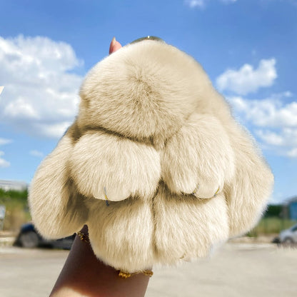 🐰60% RABATT NU! 🏆 Handgjorda mjuka kaninpompomberlocker – Söt design, premiumgarn och perfekt för väskor/nycklar 🎀