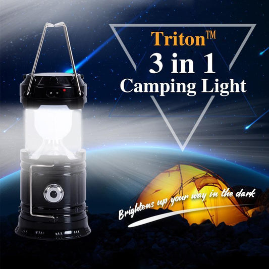 3 i 1 LED-Flamma Campinglykta