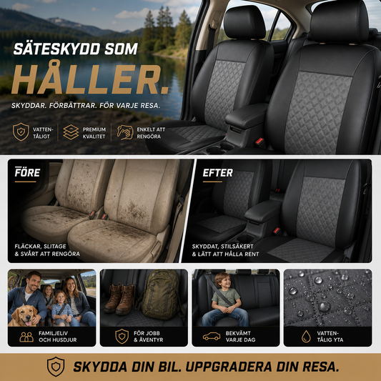 ✨50 % RABATT NU!✨PU-läder bilsätesskydd – lättskött, smutsavvisande och stilrent skydd för bilsäten