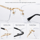 🔥50 % RABATT🔍 Ramlösa glasögon som blockerar blått ljus | Avancerad teknik för att blockera blått ljus · 👓 Snygg ramlös design · Perfekta för både fritid och arbete