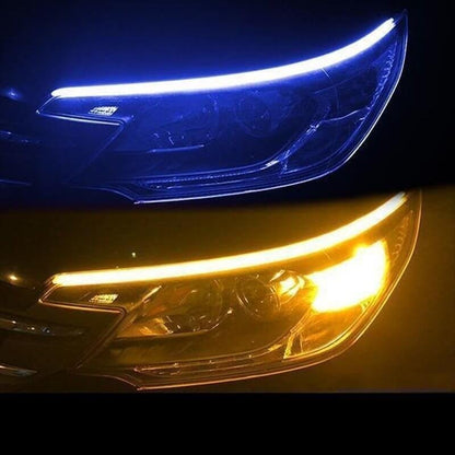 🎉 50% RABATT – 2026 REA! 💡 Flexibel LED-flytande signallampa för bil – 2-pack vattentät, tvåfärgad 12V slinga – perfekt för varselljus, blinkers och säker körning 🚗⚡