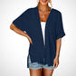 👚 50% RABATT NU! ☀️ Flödande kortärmad cardigan – Lättvikt, andningsbar & ansträngningslöst chic – sommarbasvara 🌿