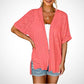 👚 50% RABATT NU! ☀️ Flödande kortärmad cardigan – Lättvikt, andningsbar & ansträngningslöst chic – sommarbasvara 🌿