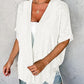 👚 50% RABATT NU! ☀️ Flödande kortärmad cardigan – Lättvikt, andningsbar & ansträngningslöst chic – sommarbasvara 🌿