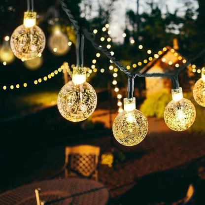 ✨ 50% RABATT! ☀️ Vattentäta Solcellsdrivna LED-Stränglampor för Utomhusbruk – 8 Lägen, Skymningssensor & Perfekt för Trädgård 🏡