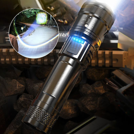 Begränsad tid 50 % rabatt💥🔦☀️Superstark ljuszoombar ficklampa