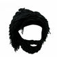 ⏰ 50% RABATT! 🧔 Punk-hatt med peruk & stickat skägg – Enkel montering, Realistisk stil & Perfekt för cosplay 🎭