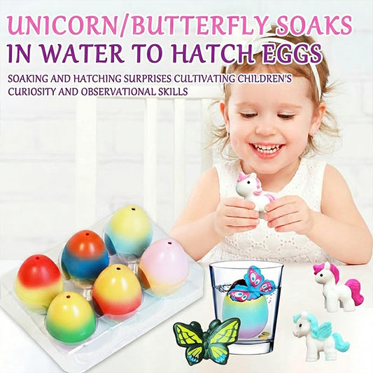 🥚 60% RABATT! 🦄 Magisk Kläckäggsleksak – 6-pack, 2026 Nyhet – Växer i Vatten, Överraskningsfigurer & Rolig Badleksak 🐣