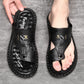 👞 50% rabatt! 🌿 Andningsbara utomhussandaler i mjukt läder – överstora, halksäkra & bekväma 👞🌿