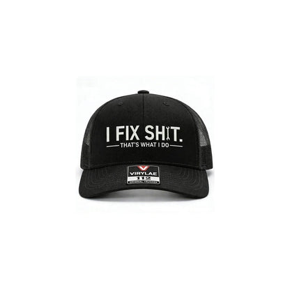🧢 TIDSBEGRÄNSAT 50% RABATT! ✨ "I Fix Shit" broderad keps – Andningsbart nät, solskydd, modig och humoristisk present 🛠️