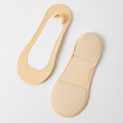 Andningsbara låga strumpor för kvinnor – 5 par, osynliga, halksäkra & dämpade 🧦👟