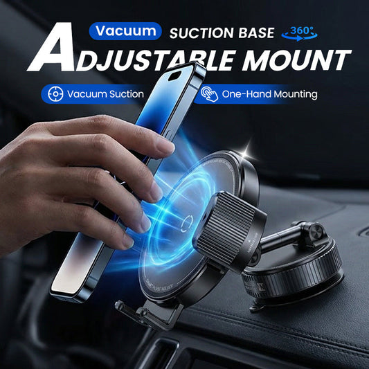 📱🧲 50 % RABATT NU! – Magnetisk bilhållare med vakuumsugkopp, N55 & 1080° rotation 🚗