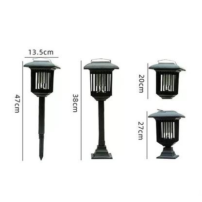 Solcellsdriven 2-i-1 myggsläckare och trädgårdslampa