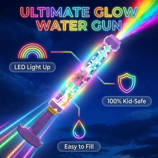 LED-vattenpistol med pumpmekanism som lyser i mörkret