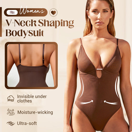 👙 【Limiterad 50 % rabatt】✨ Bodysuit med V-ringning och midjeformande effekt för damer – Smidig, stödjande & mångsidig – Perfekt för vardag, fest eller under en skjorta – len och bekväm 💫