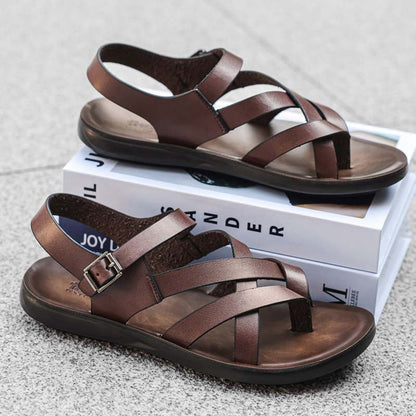 🔥Herr Romerska Sandaler Sommar Casual Mjuk Sula Strandskor